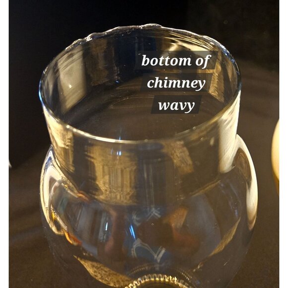 Antique Hand-Painted Milk Glass Oil Lamp With Scenic Winter Landscape Design Bra - Picture 7 of 10